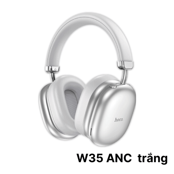 Tai Nghe Bluetooth Hoco W35 ANC Màu Trắng – Chống Ồn Chủ Động, Bluetooth 5.3, Pin 90H