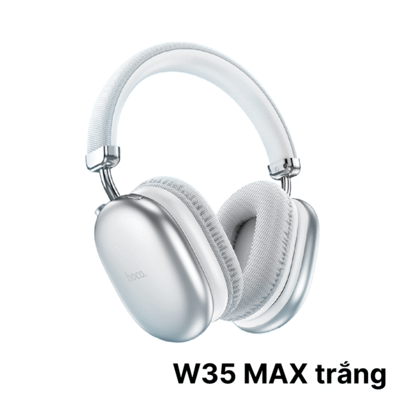 Tai Nghe Bluetooth Hoco W35 Max Màu Trắng – Chống Ồn, Bluetooth 5.3, Pin 90H