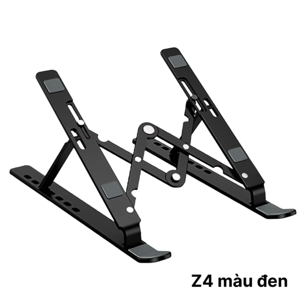 Giá đỡ laptop Z4 ĐEN - Nhôm gấp gọn, 10 cấp độ điều chỉnh, cho máy 11-16inch