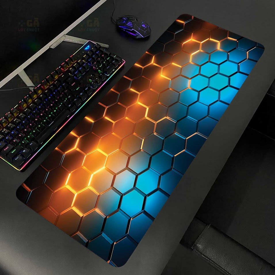 Lót chuột cỡ lớn 80x30 Tổ Ong Công Nghệ Nhiều Màu Ver 3 Dày 3mm