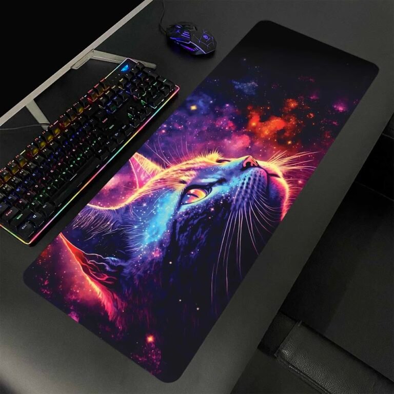 setup bàn với lót chuột 80x30 cute