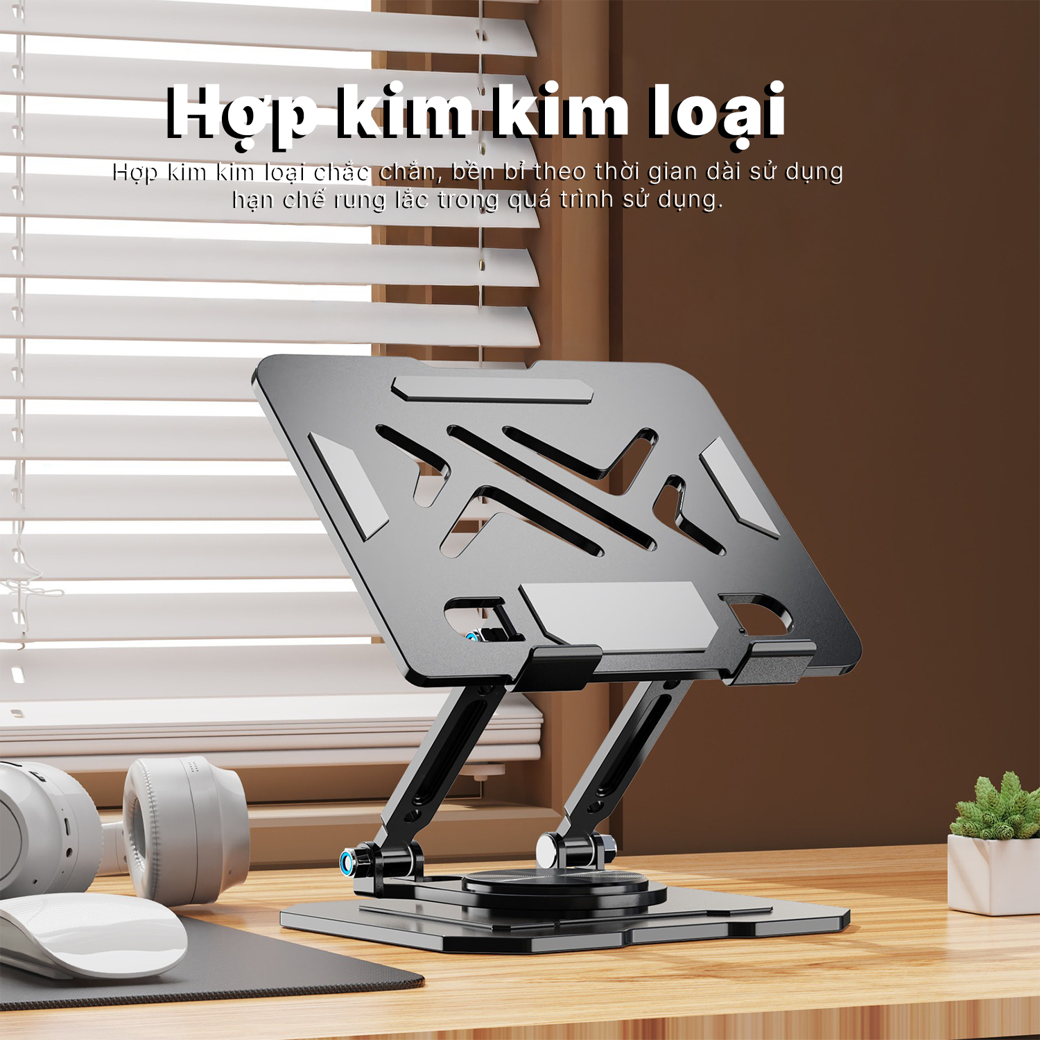 Giá đỡ xoay tablet SG16 ĐEN – Kim loại, xoay 360° phù hợp cho tablet dưới 11 inch