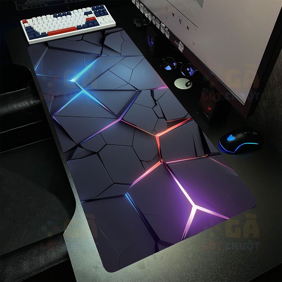 Lót chuột cỡ lớn 90x40 Vết Nứt Của Đá Ver 1 cho gaming setup