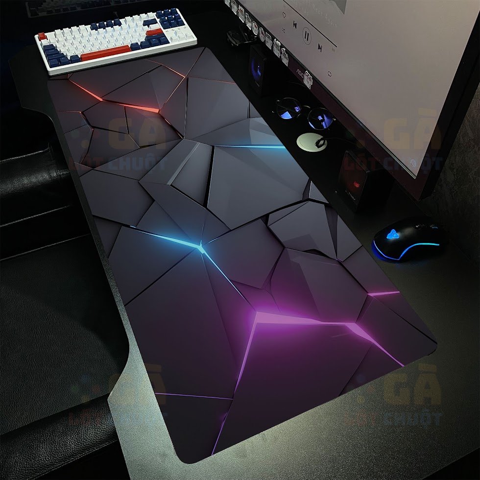 Lót chuột cỡ lớn 90x40 Vết Nứt Của Đá Ver 2 cho gaming setup