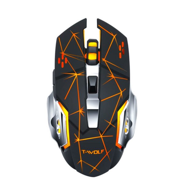 Chuột Gaming Không Dây T Wolf Q13 Star - Thiết kế gaming, Kết nối 2.4Ghz, LED RGB, Silent Switch