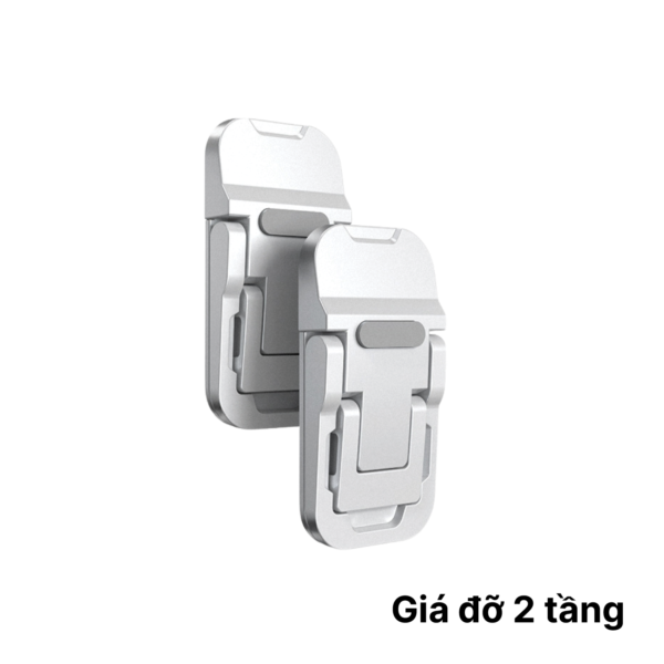 Giá đỡ laptop 2 Tầng - Nhôm, 2 cấp độ điều chỉnh, cho máy tính 11-18inch - 2 Cái