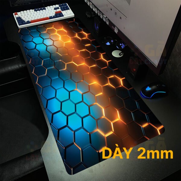 Lót chuột cỡ lớn 90x40 Tổ Ong Công Nghệ Nhiều Màu Ver 3 Dày 2mm