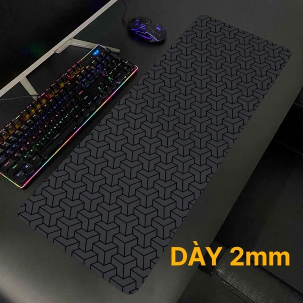 Lót chuột cỡ lớn 80x30 Deskmat Hoa văn chìm Dày 2mm